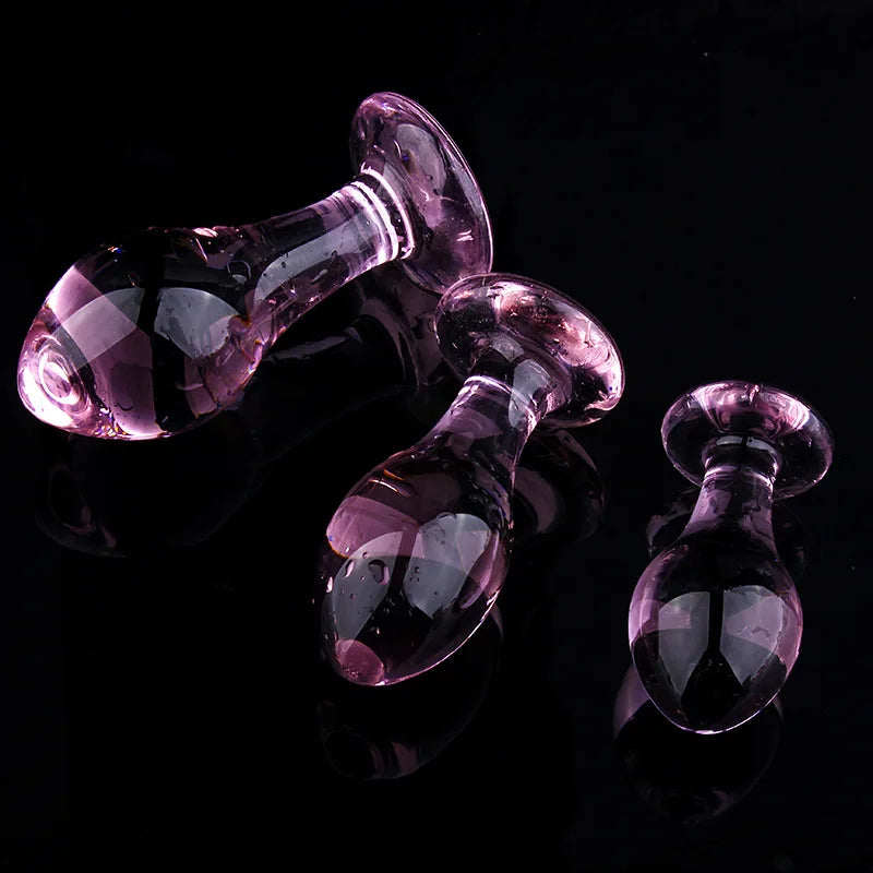 Pink Crystal Butt Plug 27-34mm