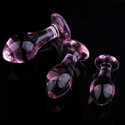 Pink Crystal Butt Plug 27-34mm