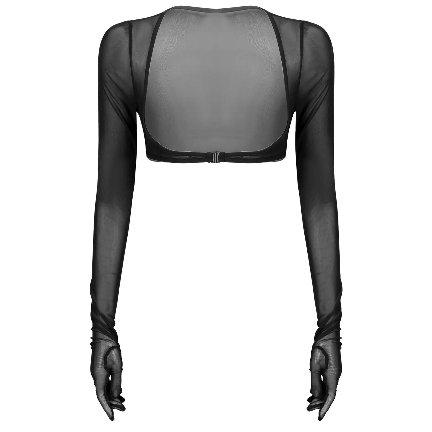 New Women Summer See-through Mesh Gloves Top