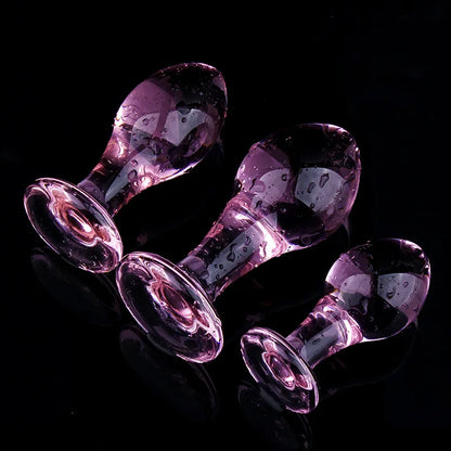 Pink Crystal Butt Plug 27-34mm