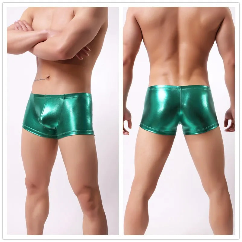 Mens Wet Look Shorts