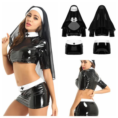 Naughty Nun PVC Cosplay Costume