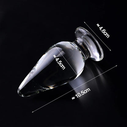 Crystal Glass Butt Plug 46mm