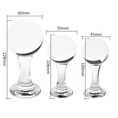 Crystal Glass 45-60mm Butt Plug