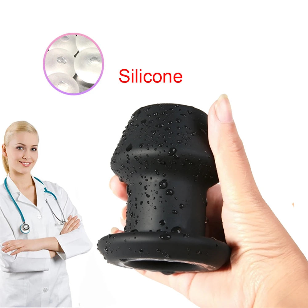 Huge Silicone Hollow Anal Plug 60-80mm