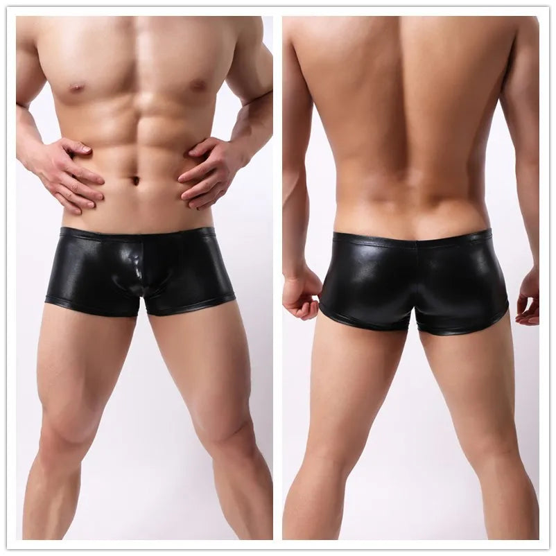 Mens Wet Look Shorts