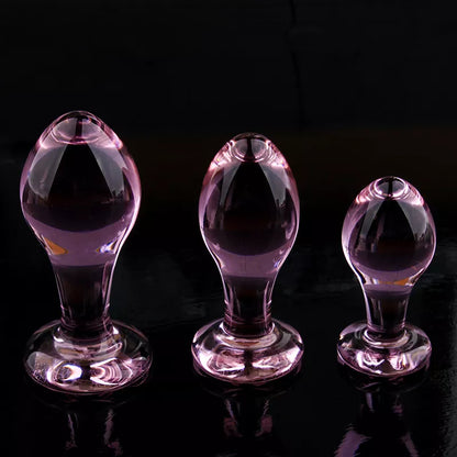 Pink Crystal Butt Plug 27-34mm