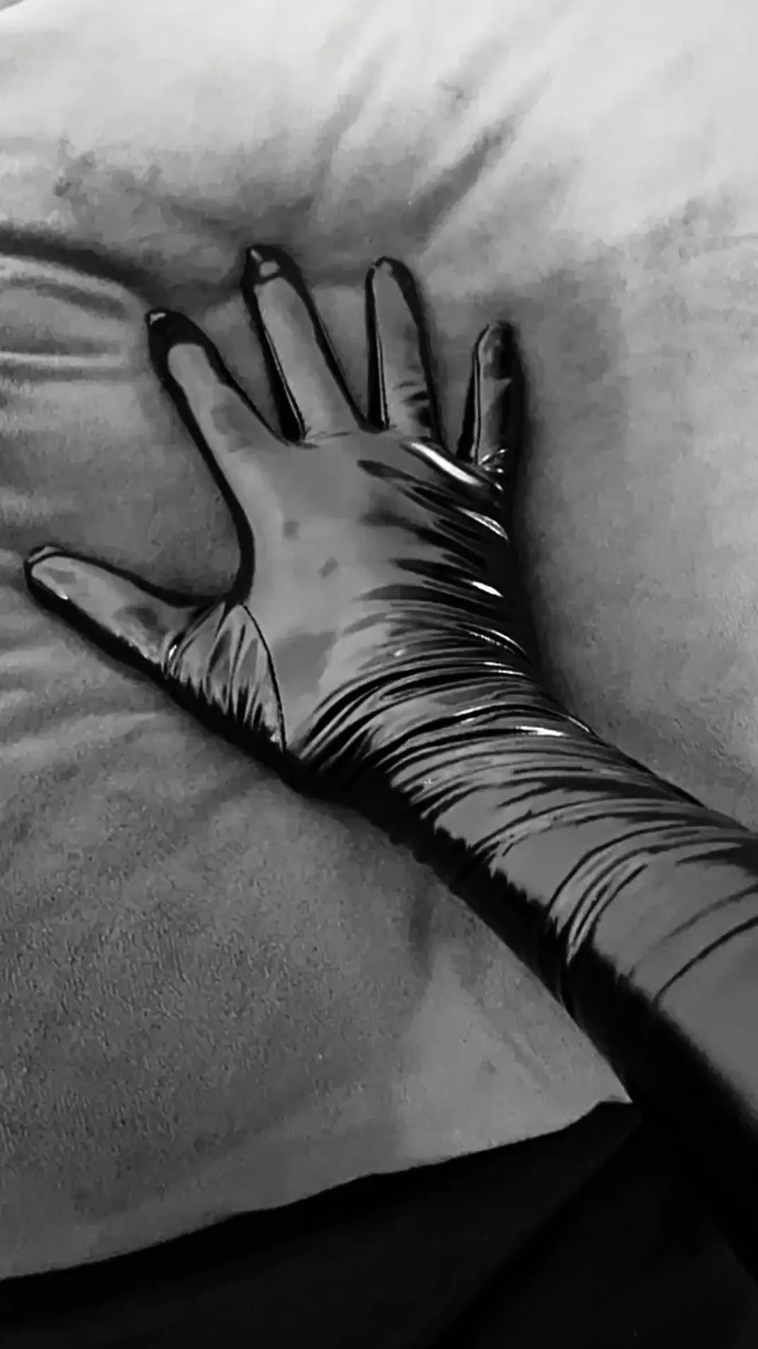 PU Leather Long Gloves