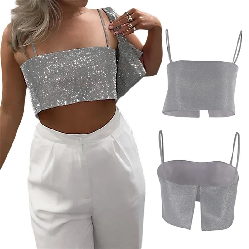 Sequin Crop Top