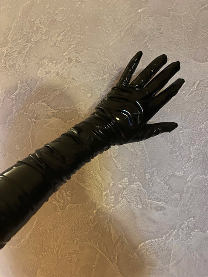 PU Leather Long Gloves