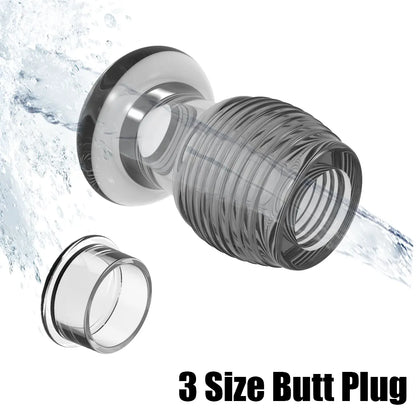 Hollow Butt Plug With Stopper 3 Sizes