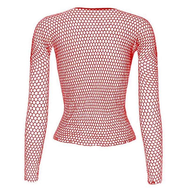 Fishnet Mesh See Through T-Shirt