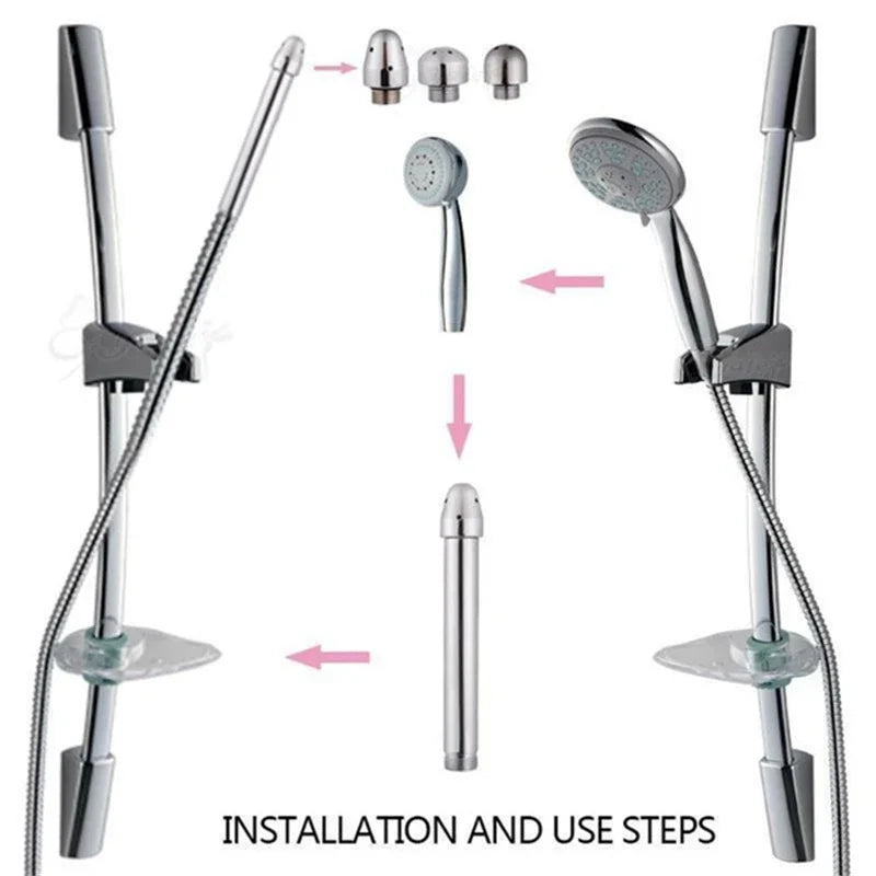 Screw On Shower Enema Water Nozzle 3 Style Head