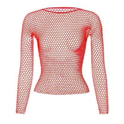 Fishnet Mesh See Through T-Shirt