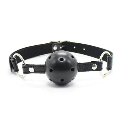 PU Leather Open Mouth Ball Gag Novelty Item