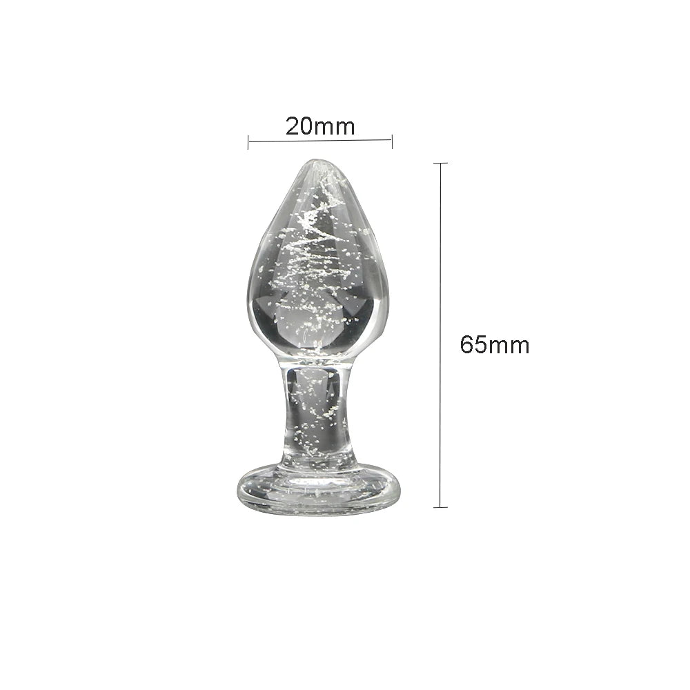 Crystal Glass 45-60mm Butt Plug