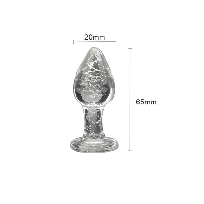 Crystal Glass 45-60mm Butt Plug