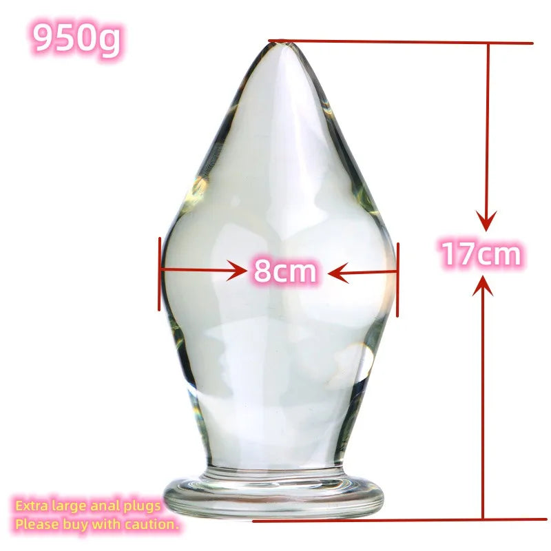 Massive Glass Butt Plug 75-80mm