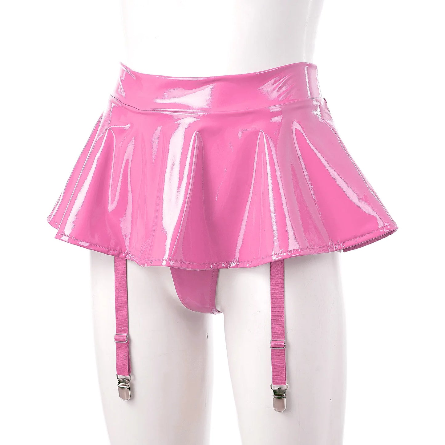 Wet Look PVC Mini Skirt