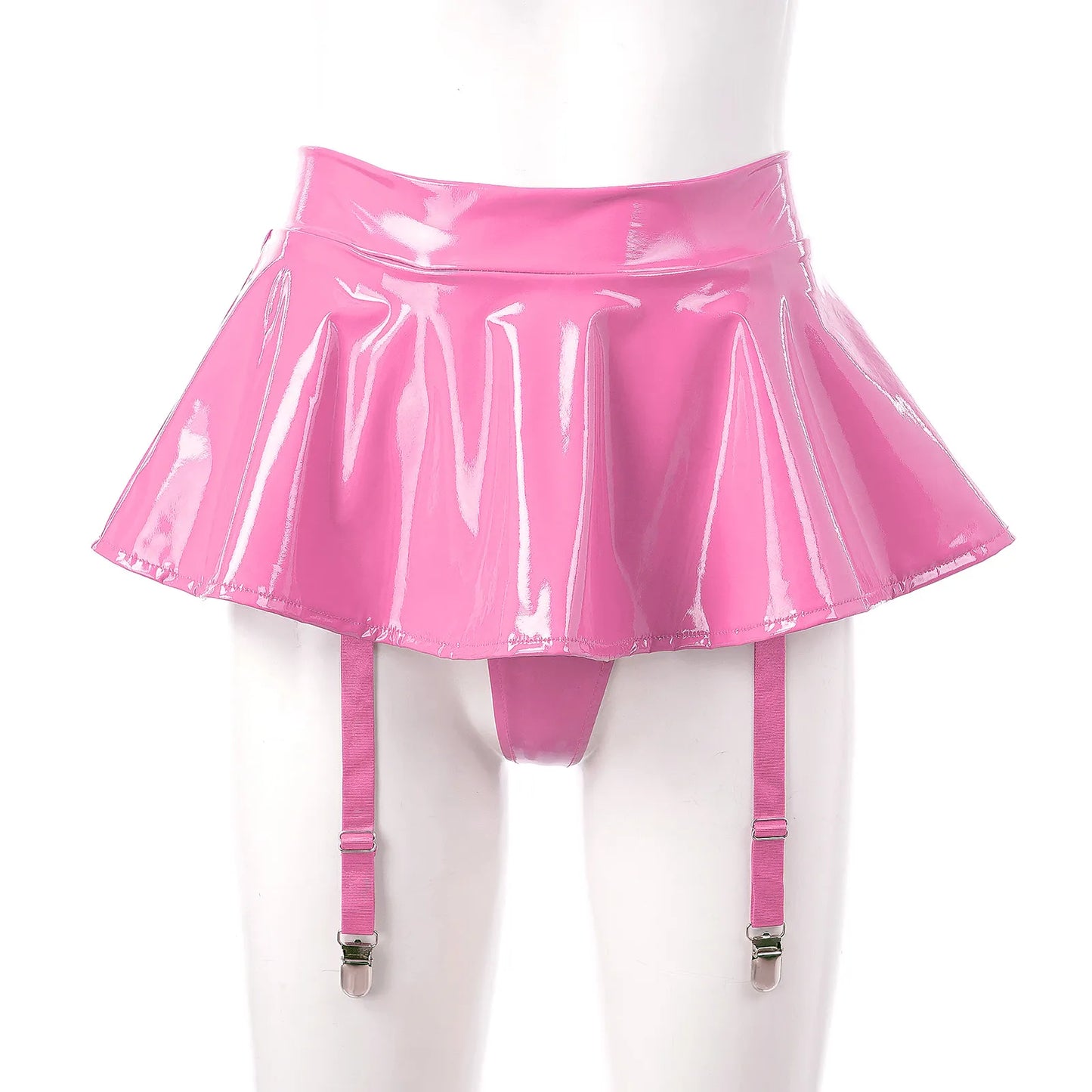 Wet Look PVC Mini Skirt