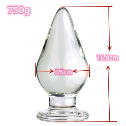 Massive Glass Butt Plug 75-80mm