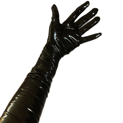 PU Leather Long Gloves