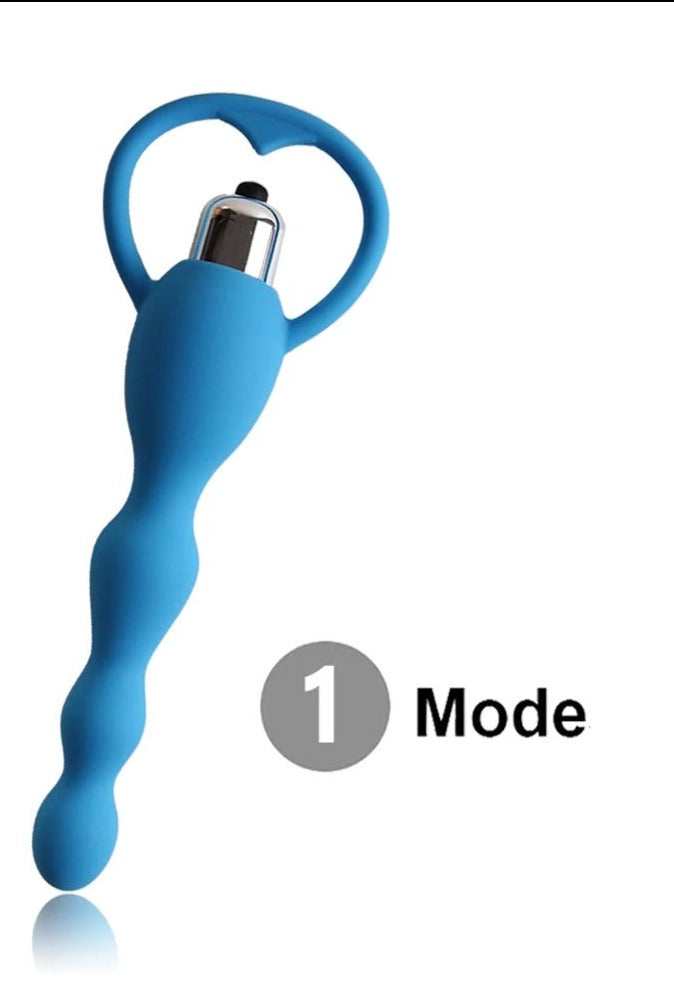 Beginner blue vibrating butt plug.